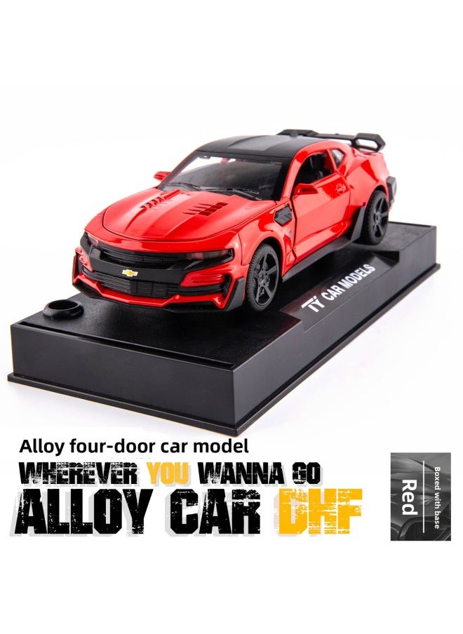 Skyhawk Boxed Simulation 1:32 Bumblebee Alloy Model Sound Lighting Car Children's Toys Gifts Wholesale-Color:Red