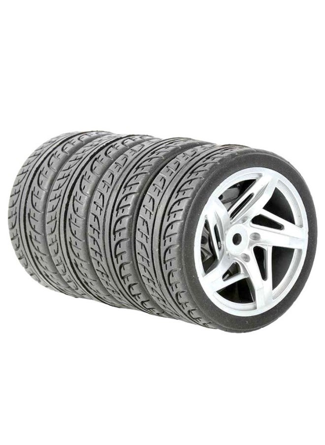 RC Remote Control Car 1 To 10 Model Car Saloon Flat Running Tire Road Racing Tire HSP94123 Flat Sports Car Universal-Color:D5 + B Hub