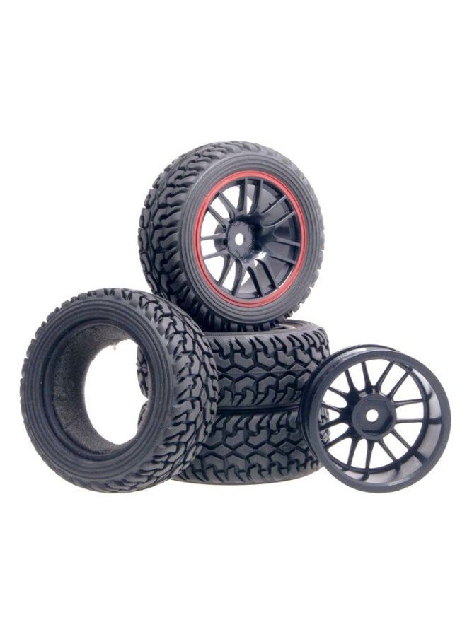 RC Remote Control Car 1 To 10 Model Car Saloon Flat Running Tire Road Racing Tire HSP94123 Flat Sports Car Universal-Color:D5 + B Hub
