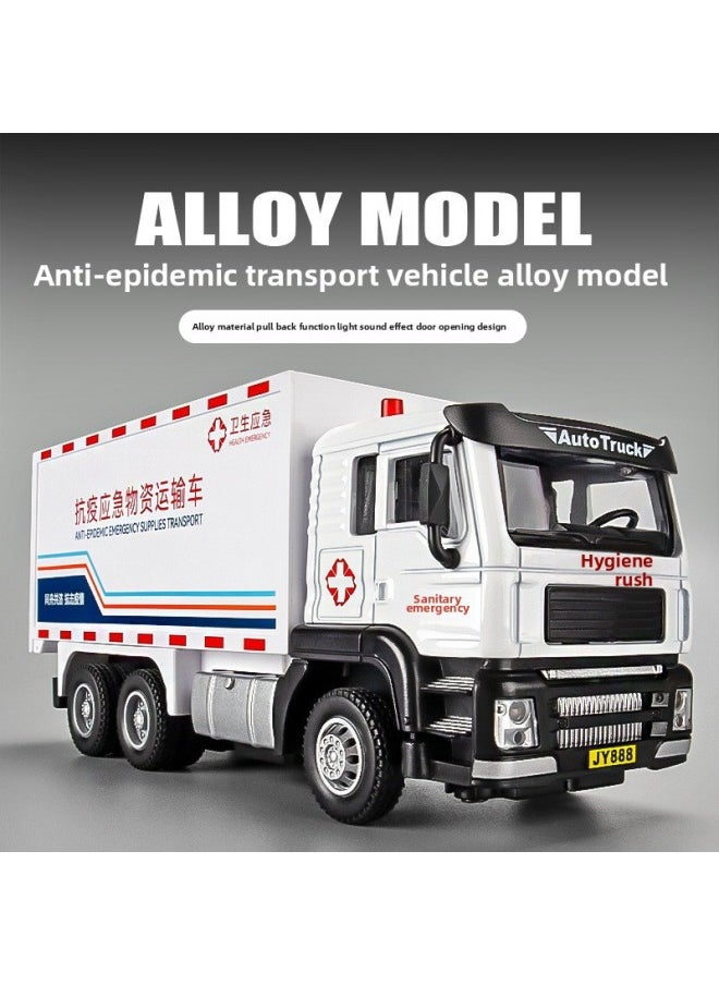 Jiaye 1:50 Urban Epidemic Prevention Engineering Truck Fire Truck Model Simulation Alloy Car Boy Toy Car-Color:Jiaye Water Tanker