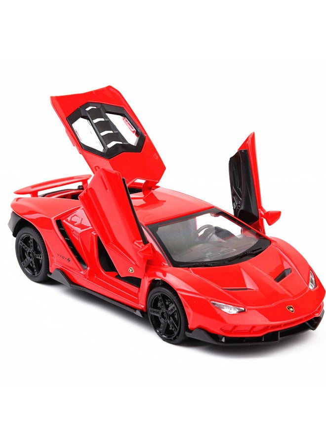 (Bulk) Jianyuan Car Model Sports Car LP770 Alloy Car Model Huili Toy Car Toy Night Market-Color:Red