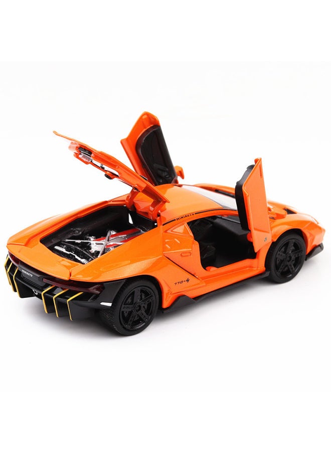 (Bulk) Jianyuan Car Model Sports Car LP770 Alloy Car Model Huili Toy Car Toy Night Market-Color:Red