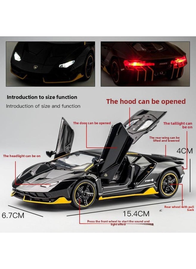 Jianyuan Lambo LP770 Gini Alloy Car Model Children Boy Gift Car Model Toy Car Wholesale-Color:GTR Gold Boxed