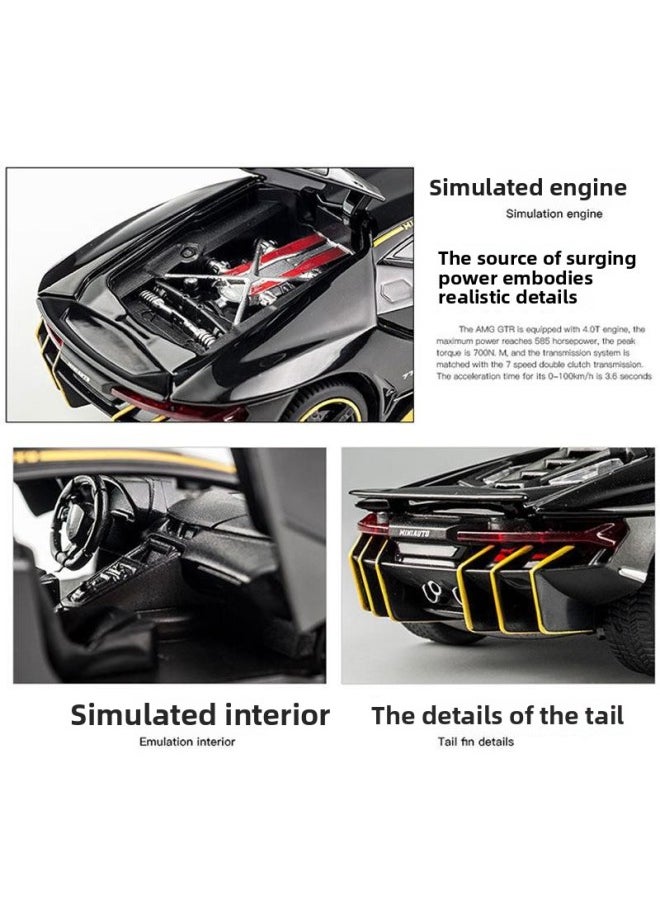 Jianyuan Lambo LP770 Gini Alloy Car Model Children Boy Gift Car Model Toy Car Wholesale-Color:GTR Gold Boxed