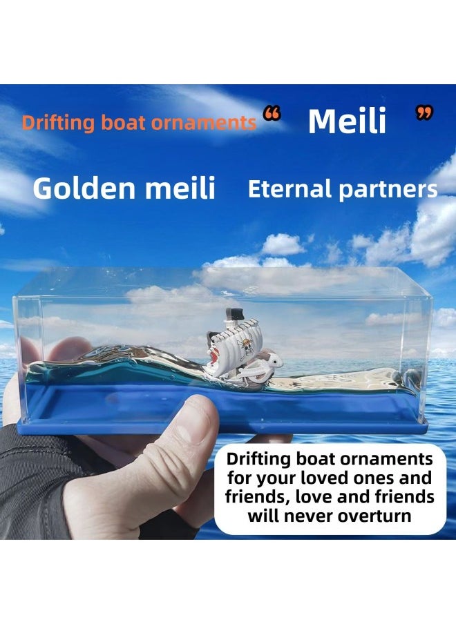 One Piece Drift Bottle Miley Sunshine Fluid Drift Bottle Birthday Gift Sunny Ornaments-Color: Polar Diving Number