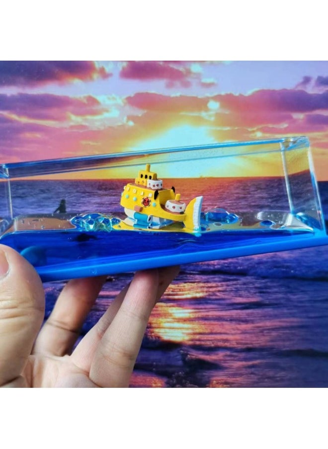 One Piece Drift Bottle Miley Sunshine Fluid Drift Bottle Birthday Gift Sunny Ornaments-Color: Polar Diving Number