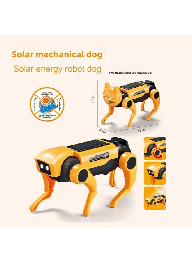 Science And Education Remote Control Mechanical Dog Solar Dog Pet DIY Assembled Electric Toy Teaching Aids Institution Gift-Color:X9992 Remote Control Mechanical Dog (Packing 96 PCs)