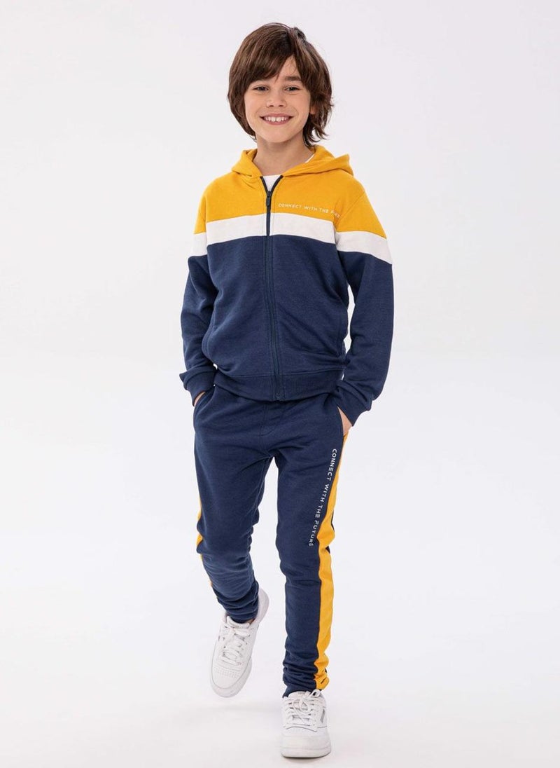 Boys  Hooded Zip Thru And Jogpant Set