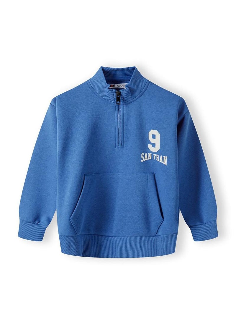 Boys Tracksuit with Print – 2 Piece Half Zip Set