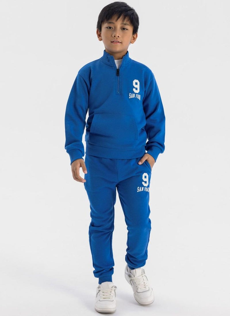 Kids Boys  Boys  Half Zip Top And Joggers Set