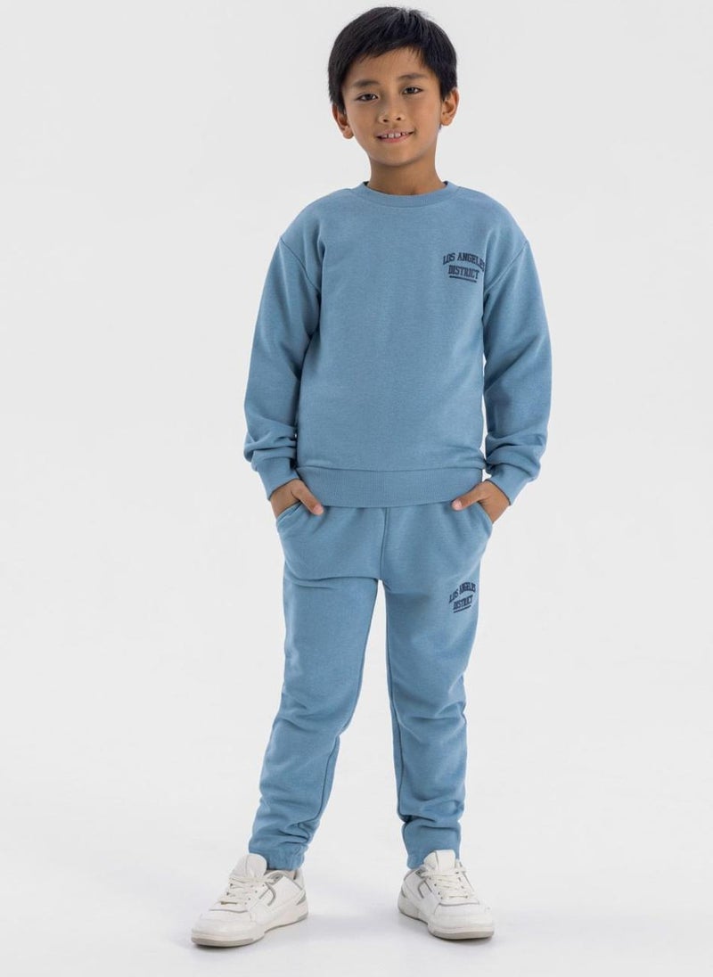 Kids Boys Crew Neck Sweatshirt And Joggers Set
