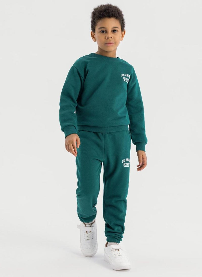 Boys Kids Tracksuit with Print – 2 Piece Set