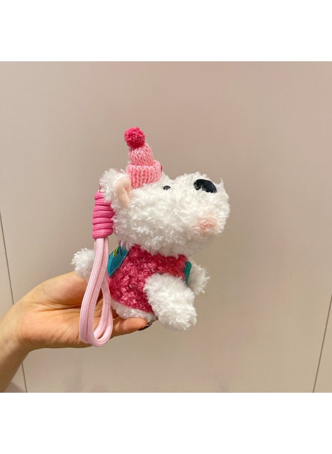 Cartoon Trendy West Highland White Terrier Keychain Figure