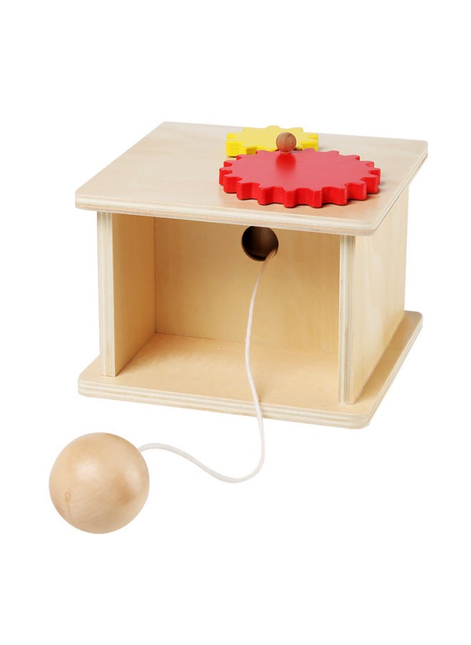 Montessori Early Childhood Education Round Ball Coin Box Drawer Game Permanent Target Box Textile Drum 1-3 Years Old Teaching Aids-Color:Winder-ball P0.48 Kg