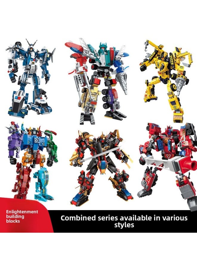 Enlightenment Building Blocks Compatible With Lego Toys Children's Puzzle Assembled Small Particles Boys' Fit Robot Boxed Puzzle-Color:Type 09 Armored Vehicle 8 Boxes (enlightenment 1803)