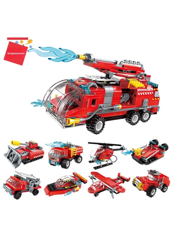 Enlightenment Building Blocks Compatible With Lego Toys Children's Puzzle Assembled Small Particles Boys' Fit Robot Boxed Puzzle-Color:Type 09 Armored Vehicle 8 Boxes (enlightenment 1803)