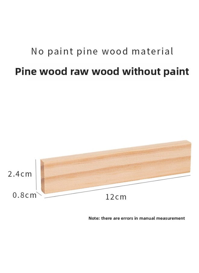 300p Colorful Wooden Building Blocks Logs Solid Wood Kindergarten Construction Wooden Toy Barreled Capule-Color:180p Original +60p Color (color Box + Storage Bag)-Specifications:Pine