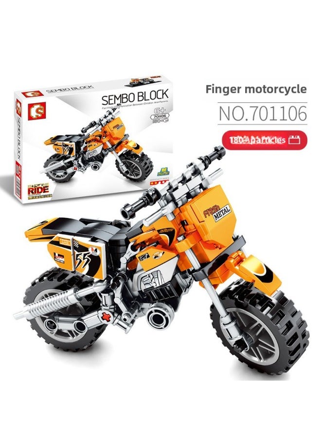Senbao Building Blocks Technology Ducati Motorcycle Model Compatible With Lego Boys Puzzle Assembled Building Blocks Children's Toys-Color:Finger Small Motorcycle 701106 
