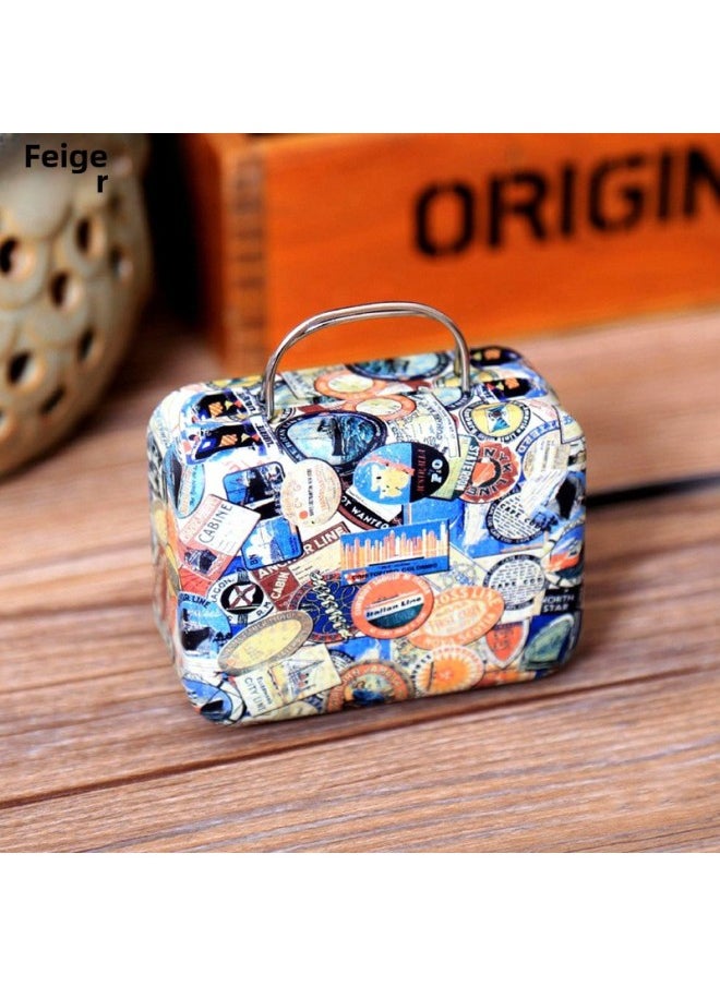 Flying Song Super Cute Metal Suitcase Music Box Mini Wind-up Music Box Creative Gift Gift Sky City-Color:05 ]-Dimensions:Music For Cannon