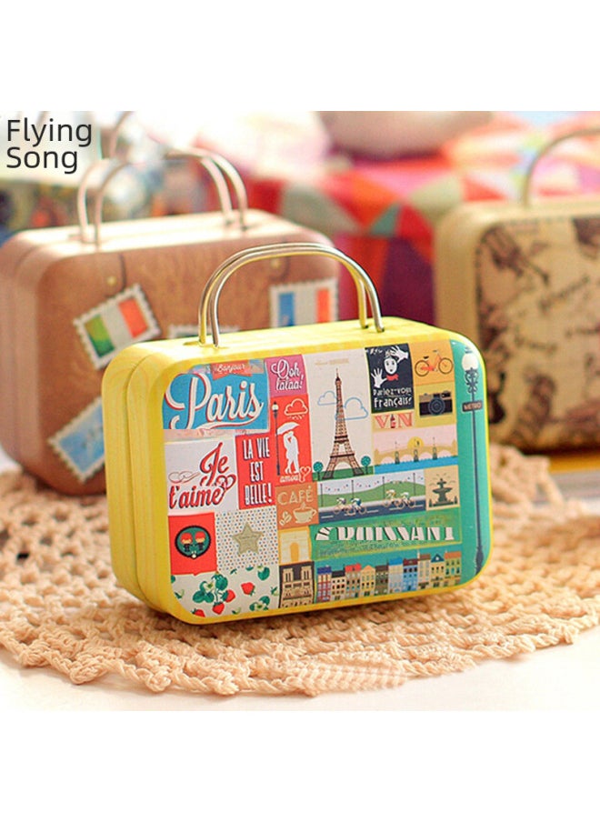 Flying Song Super Cute Metal Suitcase Music Box Mini Wind-up Music Box Creative Gift Gift Sky City-Color:05 ]-Dimensions:Music For Cannon