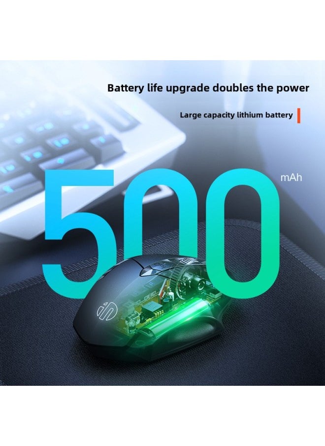 F1S Wireless Mouse Bluetooth Three-Mode Rechargeable Mute Office Game E-Sports Laptop PM6-Specifications:✅ Battery Level Indicator Upgraded Version Gray + Mouse Pad - Official Standard