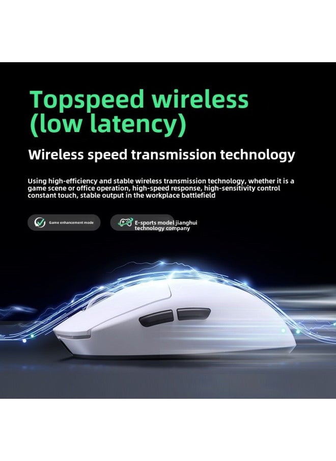 MCHOSEA7 Mouse E-sports Game Three-mode Pro Wireless Bluetooth PAW3395 Lightweight Computer Office-Specifications:A7 Pro Blue