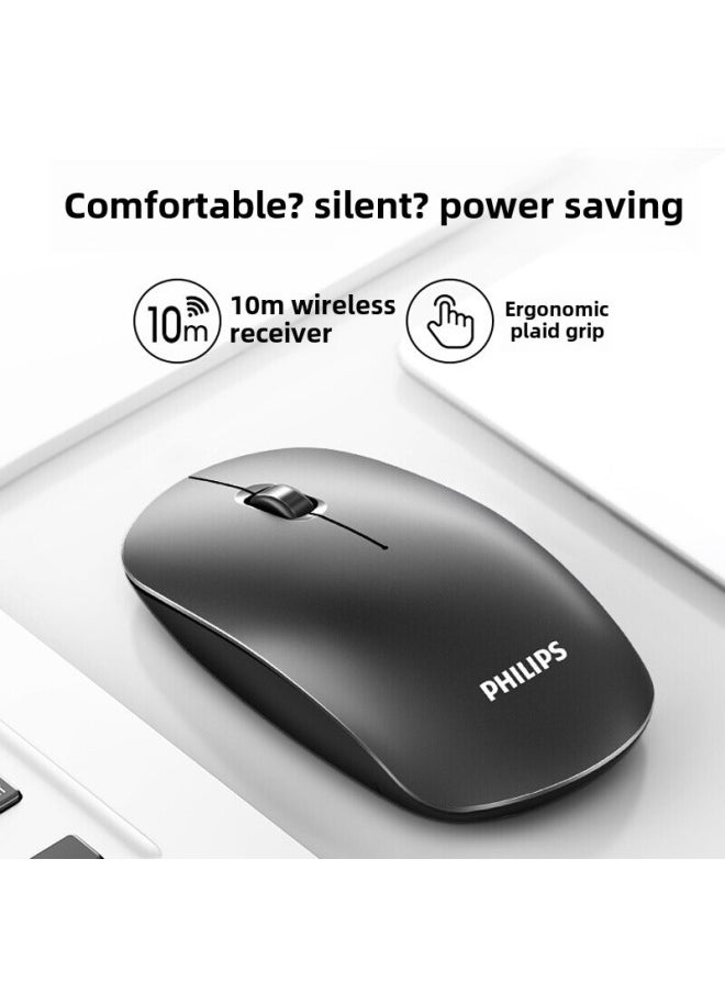 Philips SPK7315 2.4g Wireless Mouse Laptop Desktop Computer Power Saving Portable Business Office Mouse-Specifications:Battery Edition White