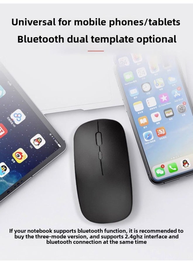 Wireless Silent Voice Mouse Charging Bluetooth For Apple Huawei Xiaomi Lenovo Asus Laptop-Specifications:White/wireless Version  - Official Standard Configuration