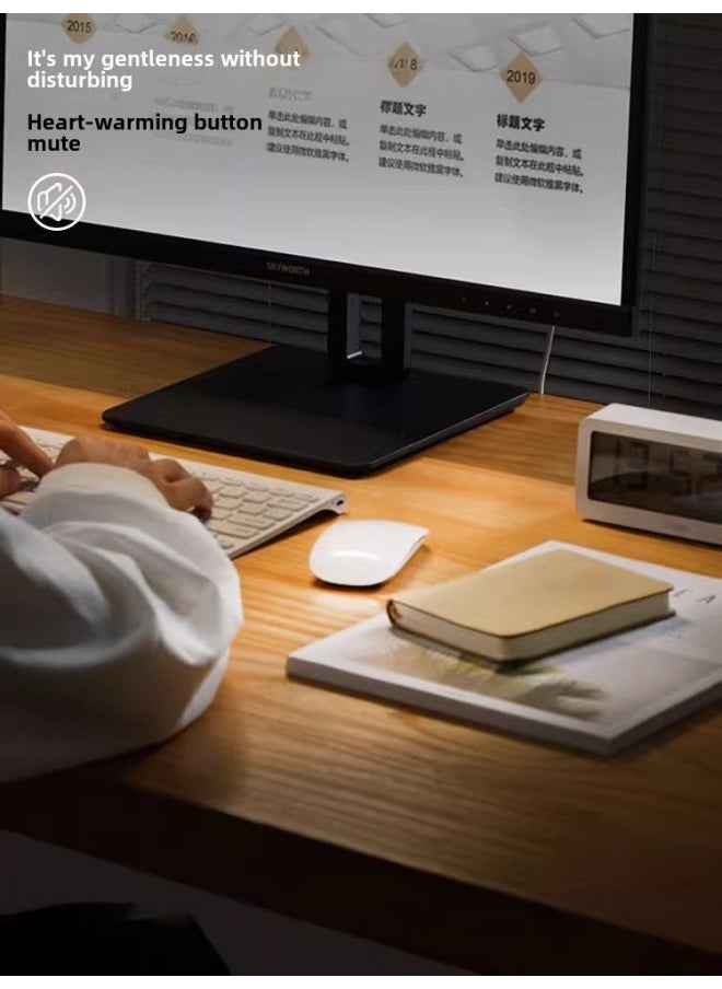 Wireless Silent Voice Mouse Charging Bluetooth For Apple Huawei Xiaomi Lenovo Asus Laptop-Specifications:White/wireless Version  - Official Standard Configuration