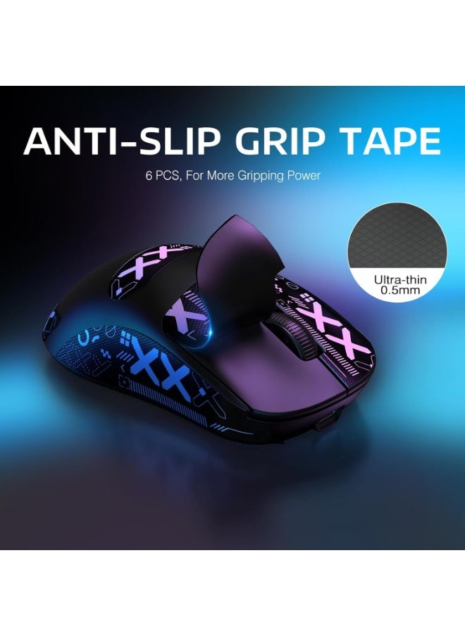 ATTACK SHARK X3PRO 4K/8K Lightweight Wireless Gaming Mouse with Tri-Mode(Wired/2.4GHz/BT),PAW3395 Optical Sensor,26K DPI,Kailh GM8.0 Switch,Long Battery,7 Buttons for PC/Laptop/Win/Mac(Black+Sticker)