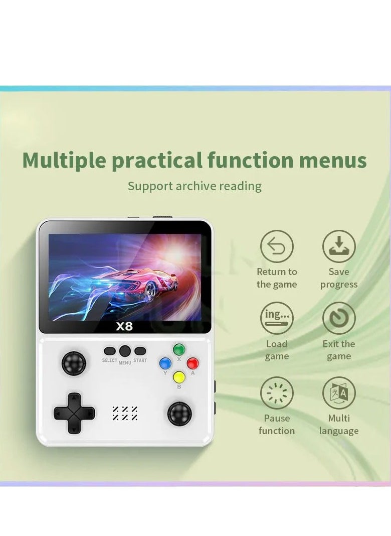 X8 Retro Handheld Video Game Console with 4 Inch LCD Screen Connect to TV with AV Cable