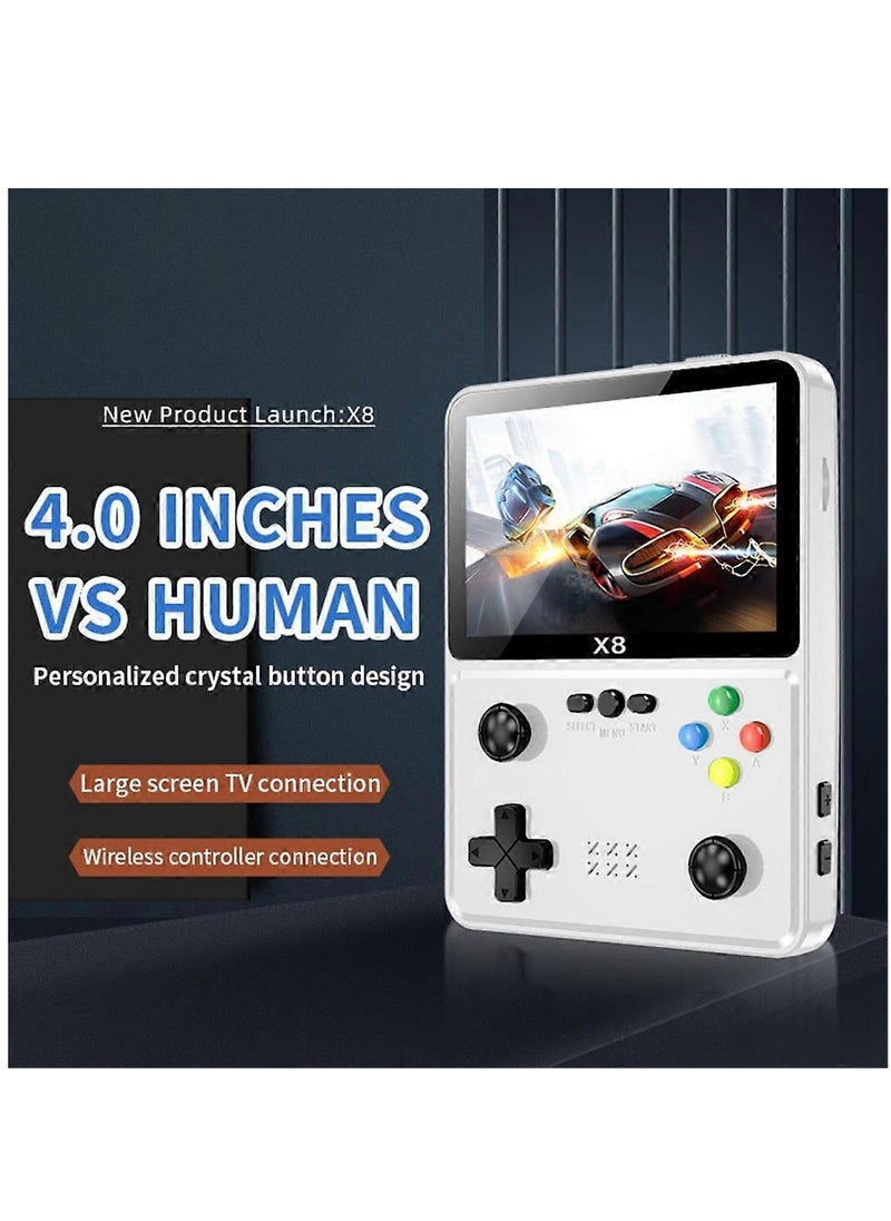 X8 Retro Handheld Video Game Console with 4 Inch LCD Screen Connect to TV with AV Cable