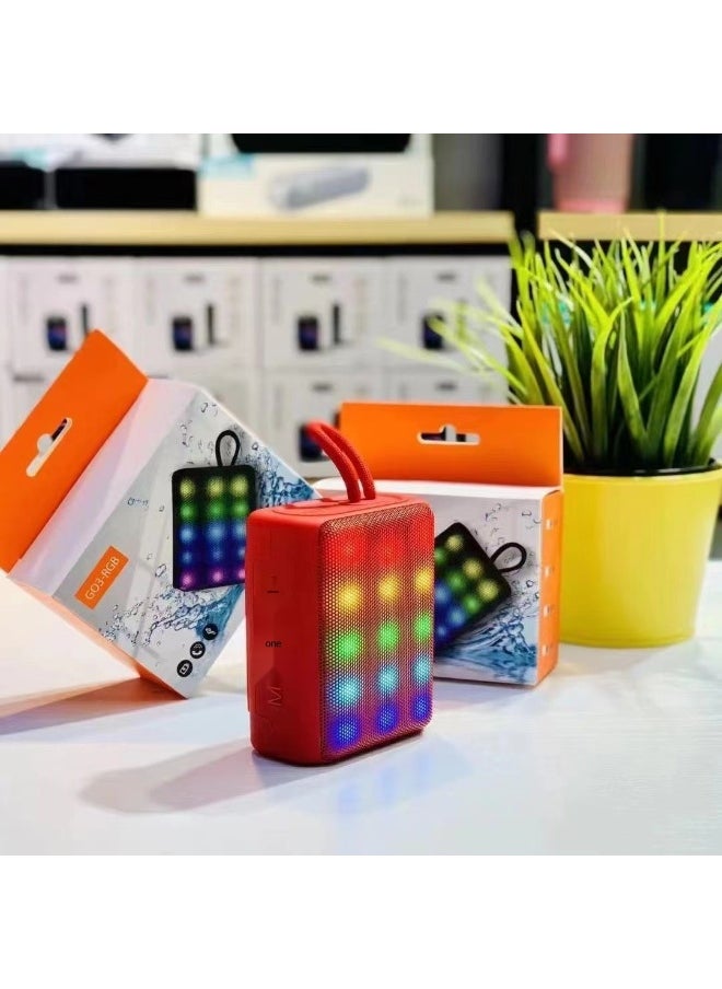 Portable Bluetooth Speaker Atmosphere Light Outdoor Car Mini Subwoofer Small Speaker Home Desktop Wireless Speaker