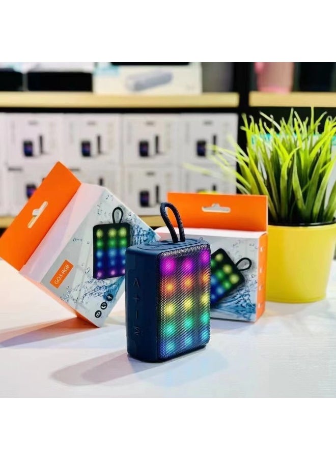 Portable Bluetooth Speaker Atmosphere Light Outdoor Car Mini Subwoofer Small Speaker Home Desktop Wireless Speaker