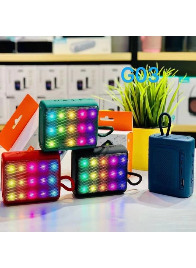 Portable Bluetooth Speaker Atmosphere Light Outdoor Car Mini Subwoofer Small Speaker Home Desktop Wireless Speaker