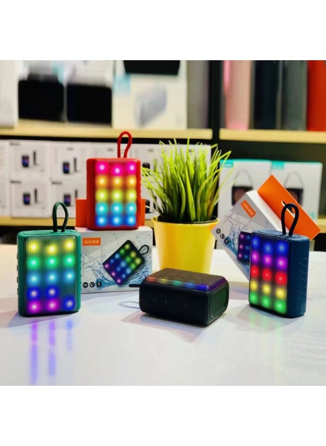 Portable Bluetooth Speaker Atmosphere Light Outdoor Car Mini Subwoofer Small Speaker Home Desktop Wireless Speaker