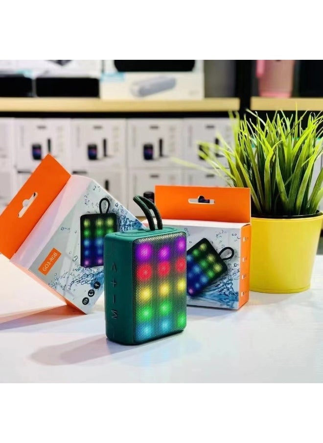 Portable Bluetooth Speaker Atmosphere Light Outdoor Car Mini Subwoofer Small Speaker Home Desktop Wireless Speaker
