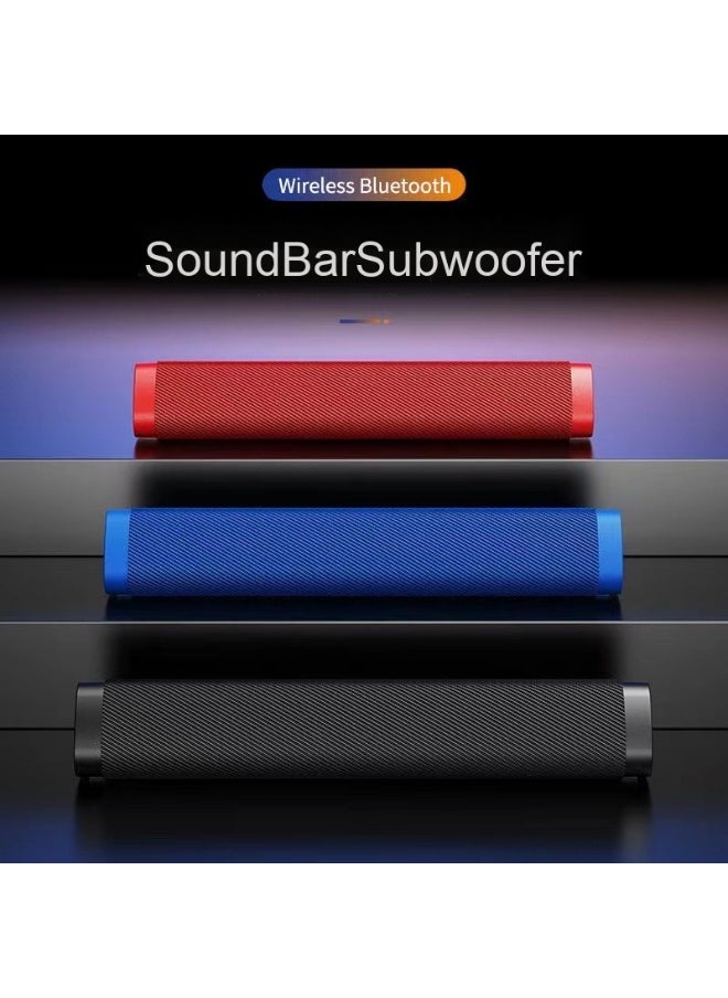 Long Bar Bluetooth Speaker Subwoofer Outdoor Portable Wireless Card Small Speaker Home Desktop Computer Audio