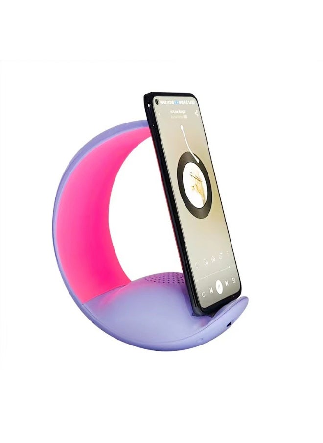 Moon Light Bluetooth Speaker Subwoofer Outdoor Portable Home Desktop Touch Light Bedside Nightlight Mini Speaker