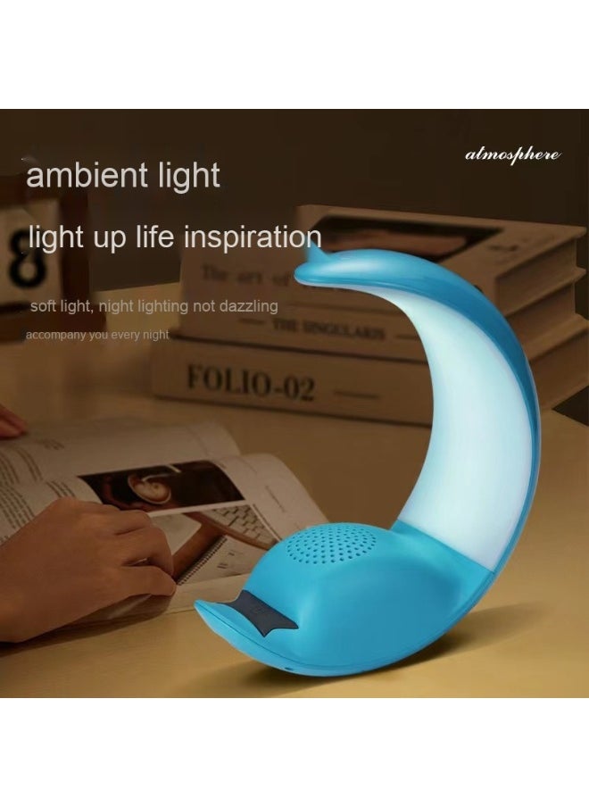 Moon Light Bluetooth Speaker Subwoofer Outdoor Portable Home Desktop Touch Light Bedside Nightlight Mini Speaker