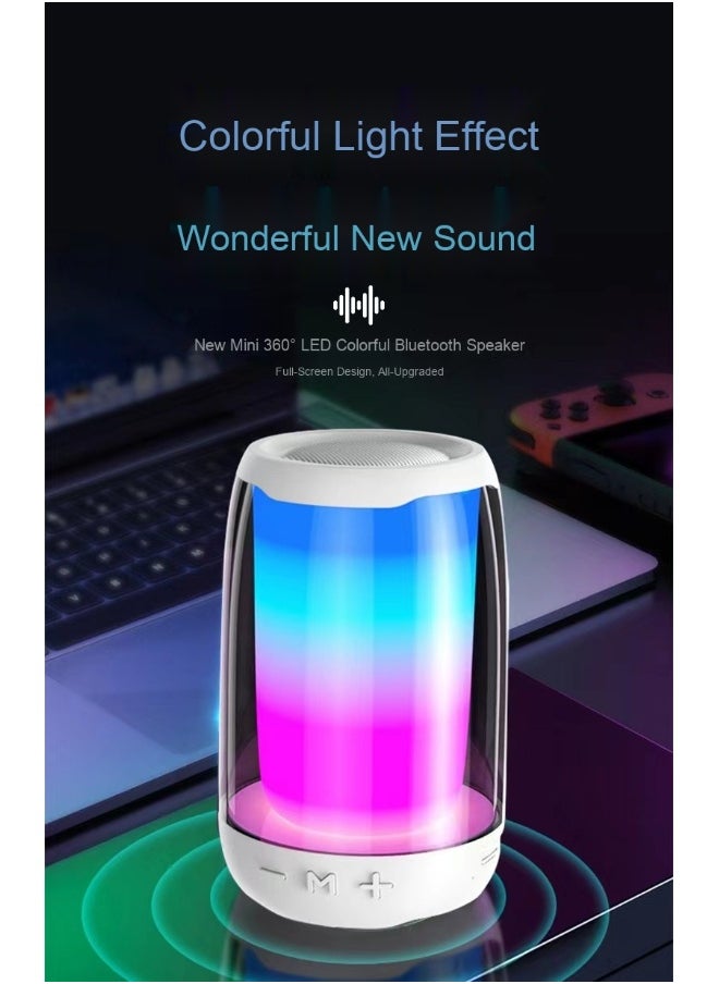 Pulse 4 Bluetooth Speaker Heavy Subwoofer Outdoor Mini Home With Atmosphere Light Multi-function Desktop Wireless Speaker