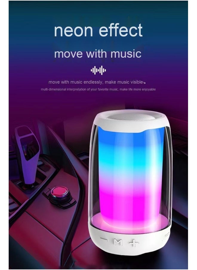 Pulse 4 Bluetooth Speaker Heavy Subwoofer Outdoor Mini Home With Atmosphere Light Multi-function Desktop Wireless Speaker