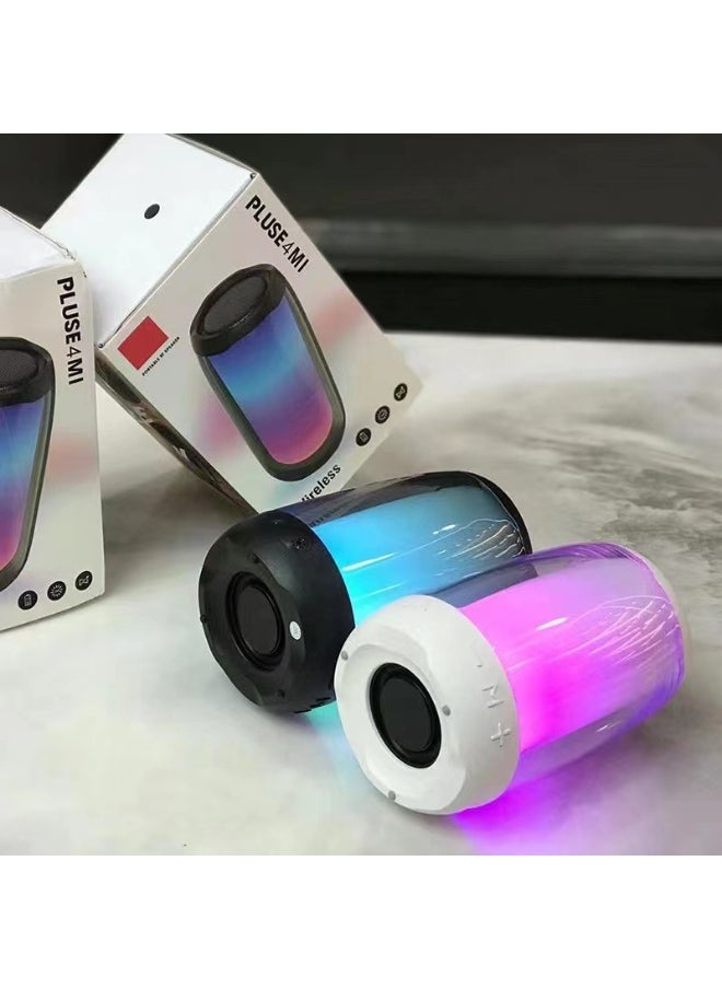 Pulse 4 Bluetooth Speaker Heavy Subwoofer Outdoor Mini Home With Atmosphere Light Multi-function Desktop Wireless Speaker