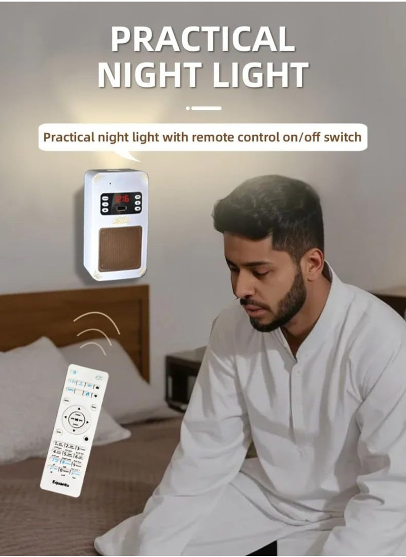 AL RAID Holy Wall Speaker Bluetooth Al- Quran Light Speaker SQ669-App Control, Night Light, 8GB Memory & USB Connection