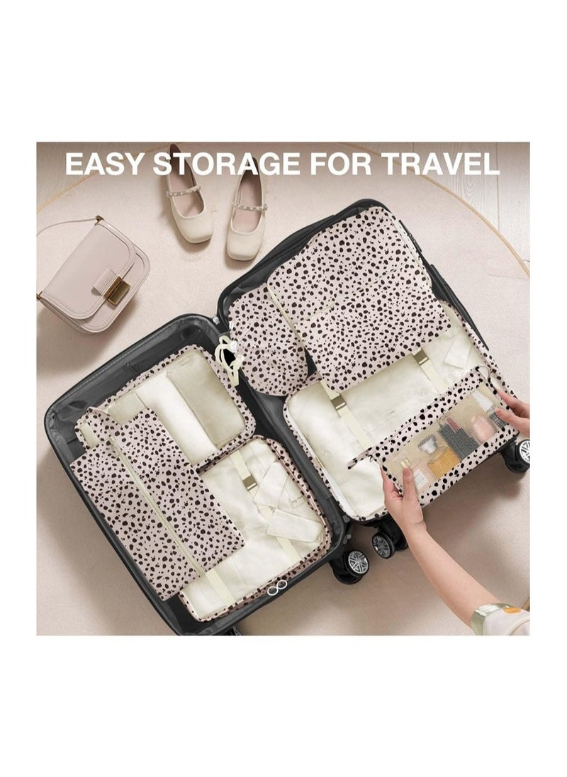 8-piece travel organizer luggage set suitable for digital toiletries and cosmetics storage bags, suitable for clothes, shoes, suitcases and travel bags