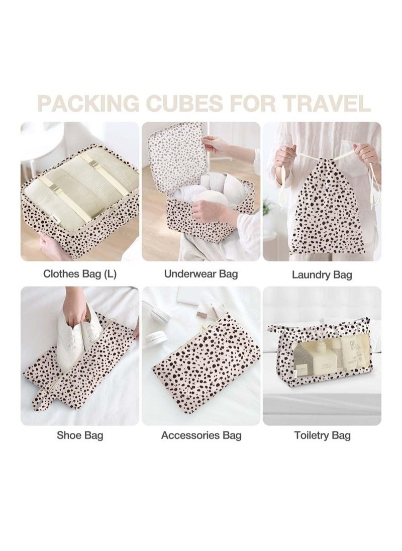 8-piece travel organizer luggage set suitable for digital toiletries and cosmetics storage bags, suitable for clothes, shoes, suitcases and travel bags