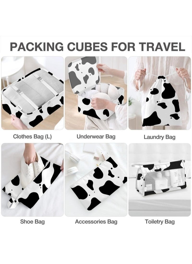 8-piece travel organizer luggage set suitable for digital toiletries and cosmetics storage bags, suitable for clothes, shoes, suitcases and travel bags
