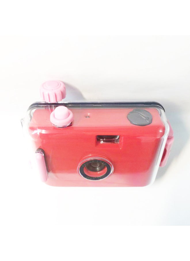 Red Pink Shell Adult Kids Science Diy Shell Retro Camera Gift Film Fool Camera Manufacturer-Color:Red Green Shell