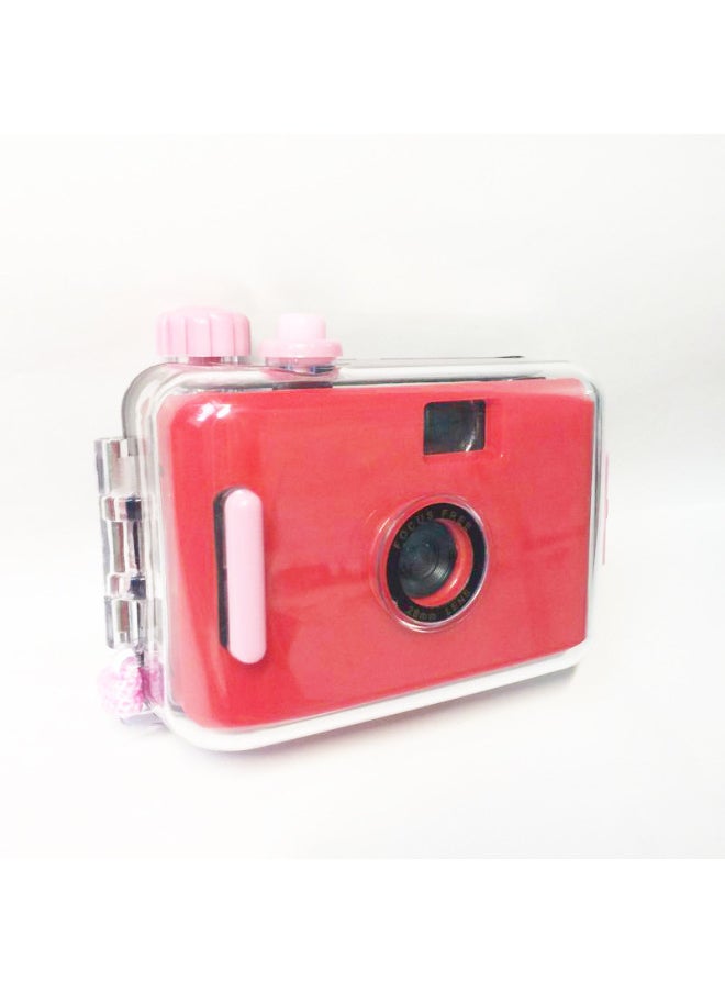 Red Pink Shell Adult Kids Science Diy Shell Retro Camera Gift Film Fool Camera Manufacturer-Color:Red Green Shell