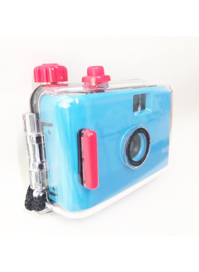 Dark Blue And Red Shell Spot Non-disposable Film Camera Simple And Compact Student Birthday Gift Camera-Color:Dark Blue Blue Shell